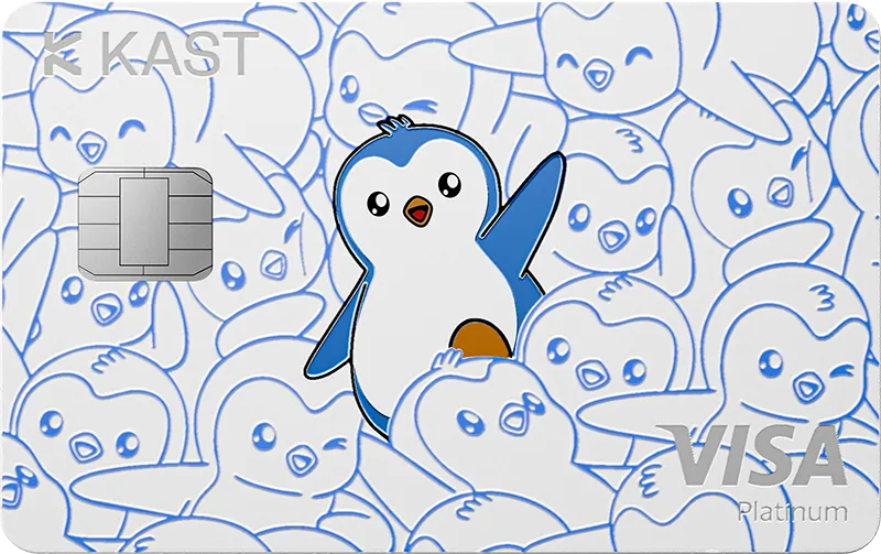 Three Pudgy Penguins KAST cards