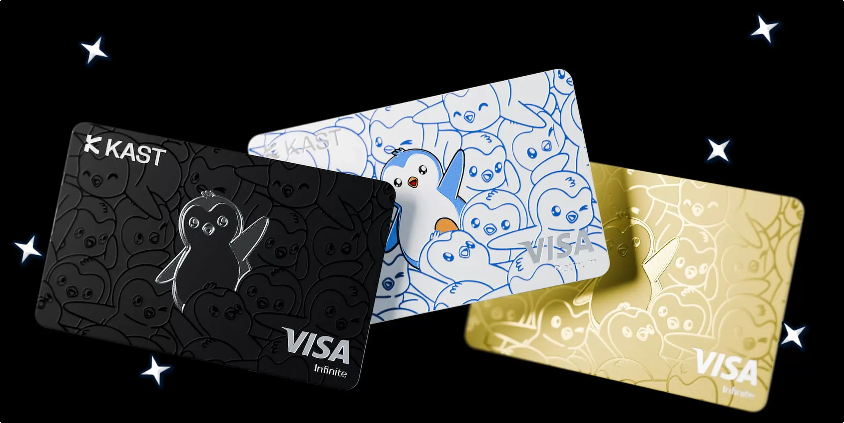 Las tarjetas Pengu, Pengu Black y Pengu Gold